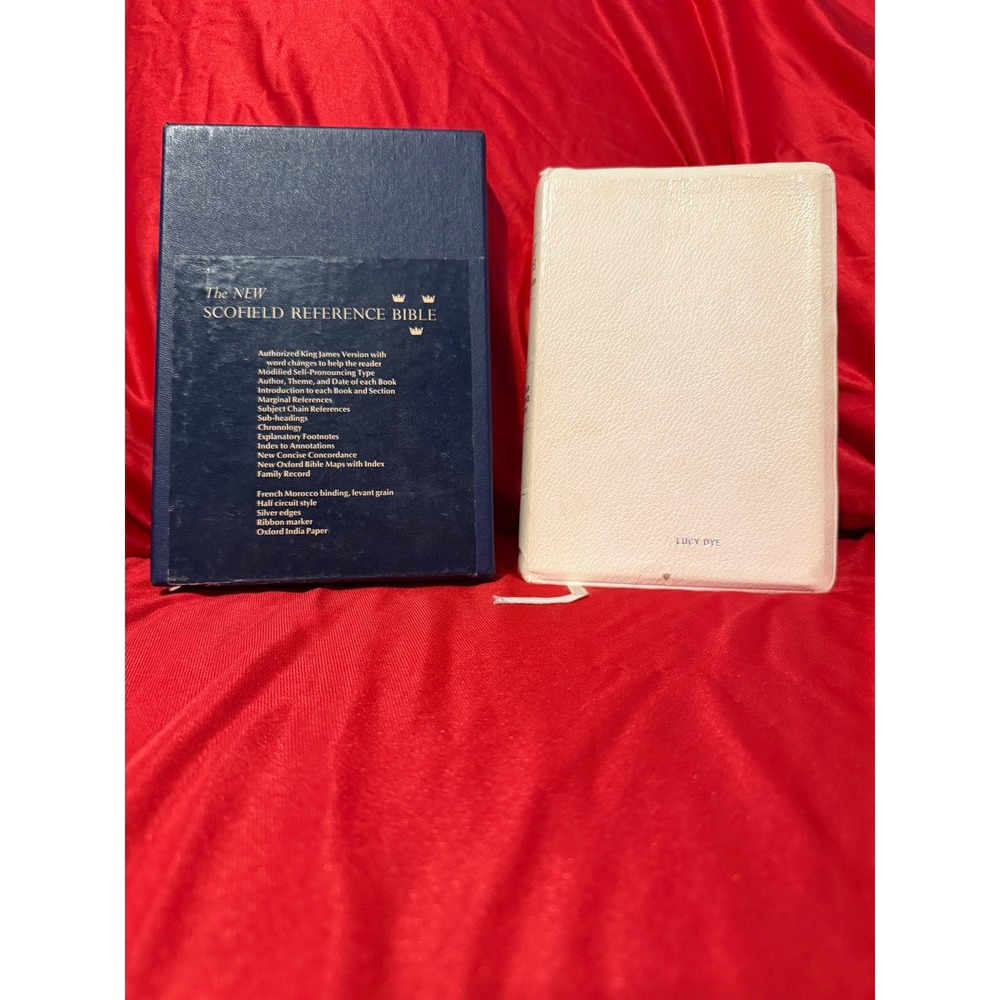 Oxford New Scofield Reference Bible 1969 KJV White French Morocco Leather 09155x